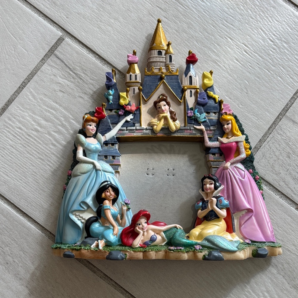 Disney Princess Castle Frame with Gold and Blue Accents